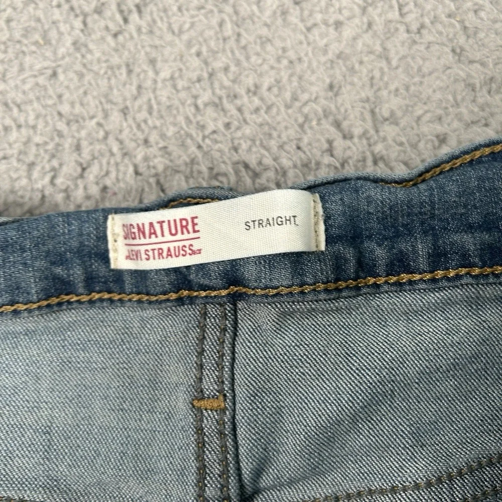 Levi's Signature‎ Jeans Mens 38x32 Blue Staright Fit  Stretch Denim